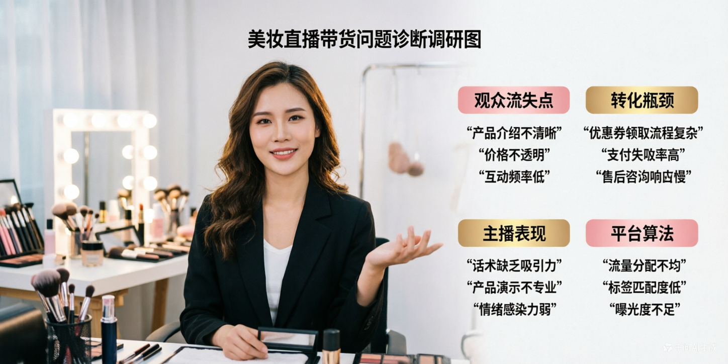 某美妆品牌直播带货问题诊断